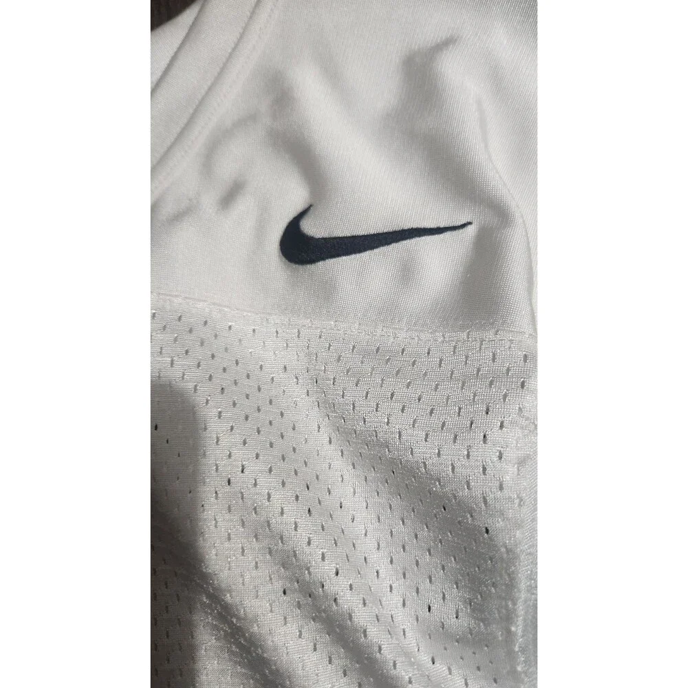 Nike Practice Jersey Football Elastic Short Sleeve Youth Boys White Mesh SZ L